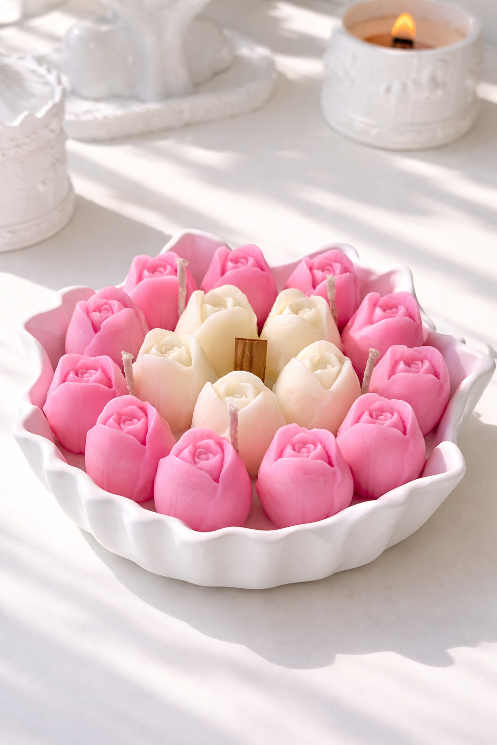 LumenAura™ Tulip Signature Candle Set