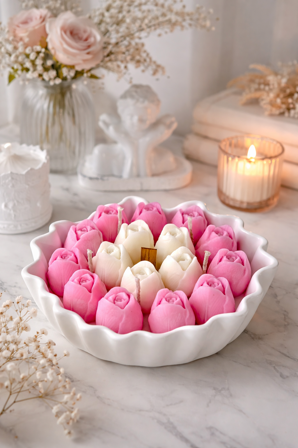 LumenAura™ Tulip Signature Candle Set