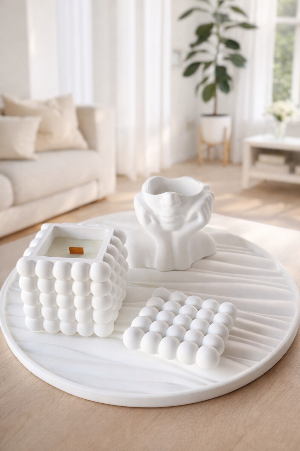 LumenAura™ Bubble Cube Signature Candle Set