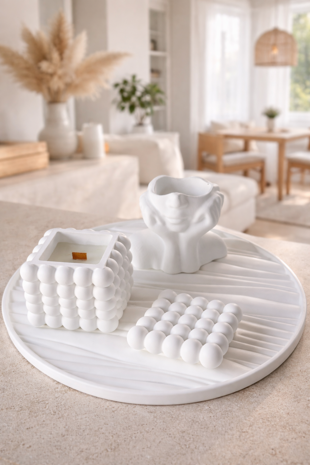 LumenAura™ Bubble Cube Signature Candle Set