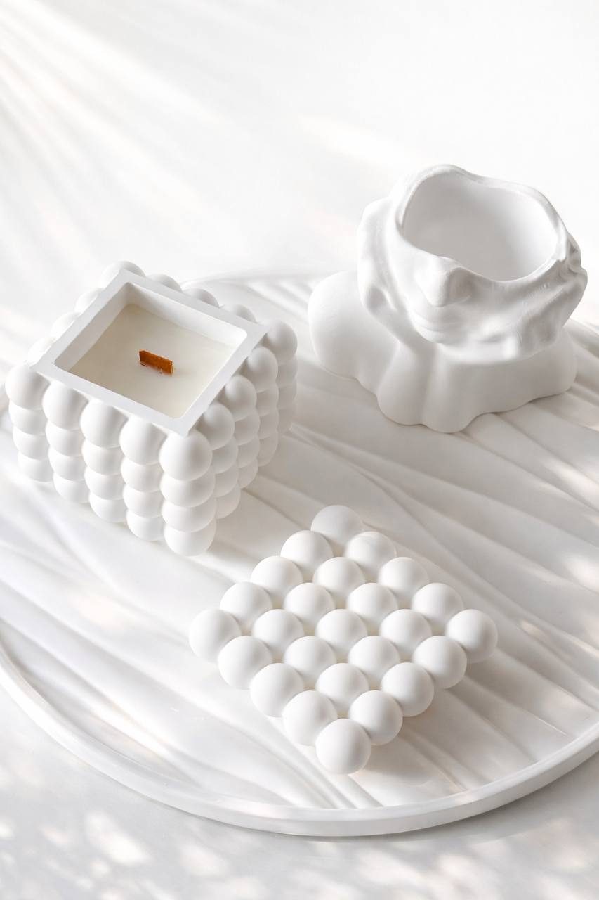 LumenAura™ Bubble Cube Signature Candle Set